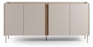 Krem/u prirodnoj boji komoda u dekoru hrasta 180x82x40 cm Lucile – Marckeric
