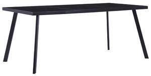 VidaXL Blagovaonski stol crni 160 x 80 x 75 cm od kaljenog stakla