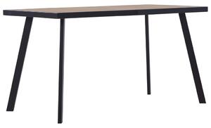 VidaXL Blagovaonski stol svijetla boja drva i crna 140x70x75 cm MDF