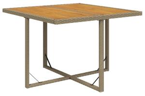 VidaXL Vrtni stol bež 109 x 107 x 74 cm od poliratana i drva bagrema
