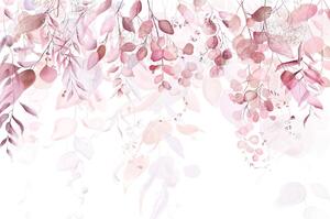 Tapeta nježni dodir prirode u ružičastoj boji