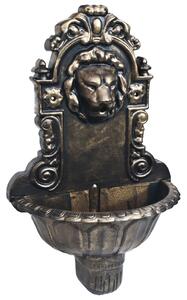 VidaXL Zidna fontana s dizajnom lavlje glave brončana