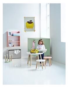 Bijela dječja stolica Flexa Dots, ø 30 cm