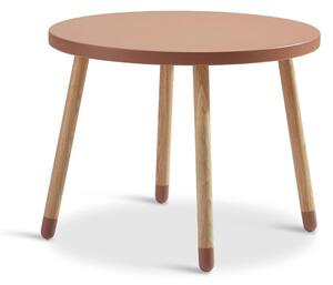 Ružičasti dječji stolić Flexa Dots, ø 60 cm