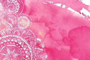 Tapeta Mandala ružičasti akvarel