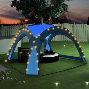 VidaXL Šator za zabave s 4 bočna zida LED 3,6 x 3,6 x 2,3 m plavi