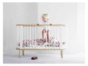 Bijeli dječji krevetić od bukovog drveta Flexa Baby, 70 x 140 cm