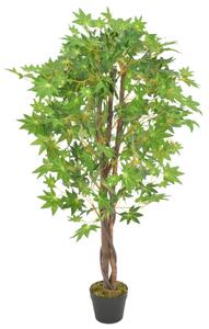 VidaXL Umjetno stablo javora s posudom zeleno 120 cm