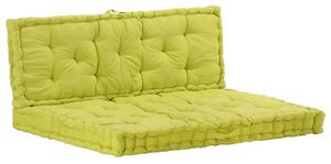 VidaXL Paletni podni jastuci 2 kom pamučni zeleni