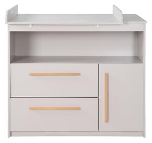 Svijetlo siva dječja komoda s promjenjivim stolom 107x98x75 cm Lea – Roba
