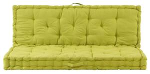 VidaXL Paletni podni jastuci 2 kom pamučni zeleni