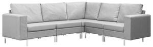 VidaXL 5-dijelni set sofa od tkanine svjetlosivi
