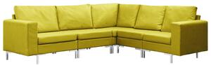 VidaXL 5-dijelni set sofa od tkanine žuti