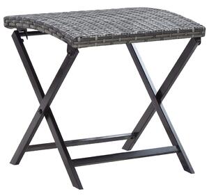 VidaXL Sklopivi stolac od poliratana sivi