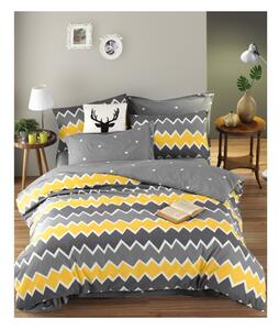 Black Friday - Posteljina za jednostruki krevet od ranforce pamuka Mijolnir Zigros Yellow, 140 x 200 cm