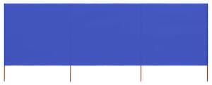 VidaXL Vjetrobran s 3 panela od tkanine 400 x 120 cm azurno plavi