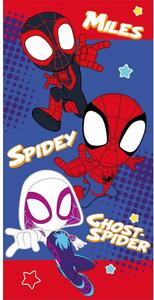 Crveni/plavi pamučan dječji ručnik 70x140 cm Spidey – Jerry Fabrics