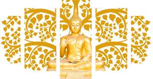 5-dijelna slika Buddha sa drvom života