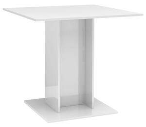 VidaXL Blagovaonski stol visoki sjaj bijeli 80 x 80 x 75 cm od iverice