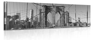 Slika most Manhattan u New Yorku u crno-bijelom dizajnu