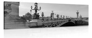 Slika most Aleksandra II. u Parizu u crno-bijelom dizajnu