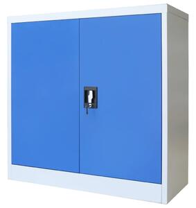VidaXL Uredski ormarić od metala 90 x 40 x 90 cm sivo-plavi