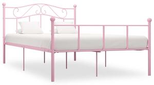 VidaXL Okvir za krevet ružičasti metalni 120 x 200 cm
