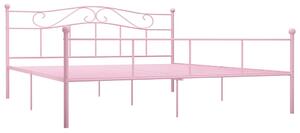 VidaXL Okvir za krevet ružičasti metalni 180 x 200 cm