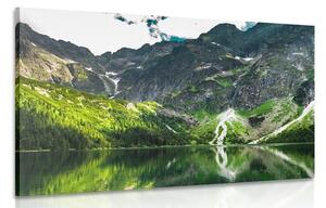 Slika jezero Morské oko u Tatrama