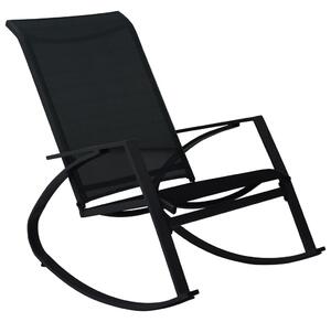 VidaXL Vrtne stolice za ljuljanje od tekstilena 2 kom crne