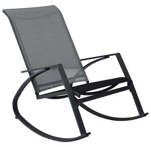 VidaXL Vrtne stolice za ljuljanje od tekstilena 2 kom sive