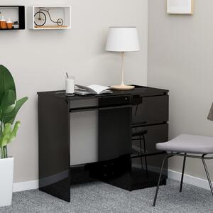 VidaXL Radni stol visoki sjaj crni 90 x 45 x 76 cm od iverice