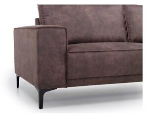 Smeđa sofa od imitacije kože 164 cm Copenhagen – Scandic