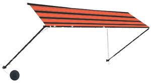 VidaXL Tenda na uvlačenje s LED svjetlima 400x150 cm narančasto-smeđa