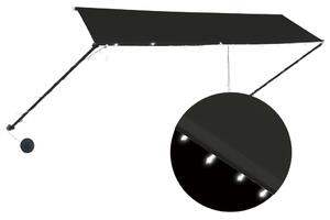 VidaXL Tenda na uvlačenje s LED svjetlima 350 x 150 cm antracit