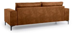 Konjak smeđa sofa od imitacije kože 224 cm Copenhagen – Scandic