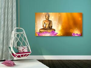 Slika kip Buddhe na lotosovom cvijetu