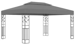 VidaXL Sjenica s dvostrukim krovom 3 x 4 m antracit