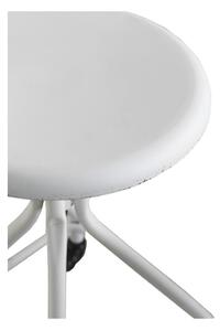 Bijela metalna mobilna stolica na kotačima s podesivom visinom Geese Industrial Style