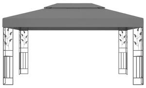 VidaXL Sjenica s dvostrukim krovom 3 x 4 m antracit