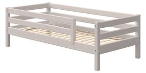 Sivi dječji krevet od borovine sa 3/4 sigurnosnom ogradom Flexa Classic
