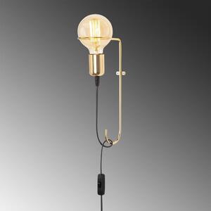 Metalna zidna svjetiljka u zlatnoj boji Opviq lights Rodopi