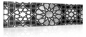 Slika orijentalni mozaik u crno-bijelom dizajnu - 120x40
