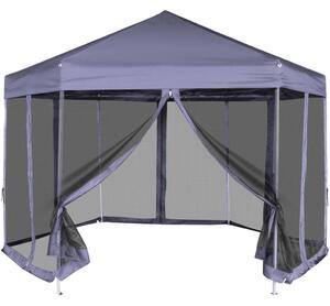 VidaXL Heksagonalni Pop-Up Šator sa 6 Panela Tamno Plavi 3,6x3,1 m