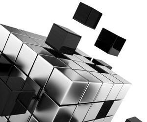 Slika strateška kocka u crno-bijelom dizajnu