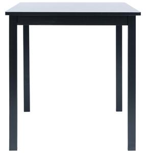 VidaXL Blagovaonski stol crni 114x71x75 cm od masivnog drva kaučukovca