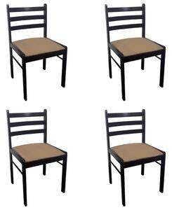 VidaXL Blagovaonske stolice od masivnog gumenog drva 4 kom smeđe