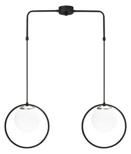 Crna metalna viseća svjetiljka Opviq lights Flovena