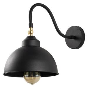 Crna metalna zidna svjetiljka Opviq lights Fotini