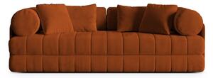 Baršunasti sklopiva sofa boja terakote 206 cm Kemi – Cosmopolitan Design